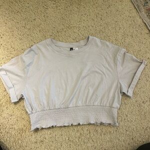 Casual Gray Crop Top